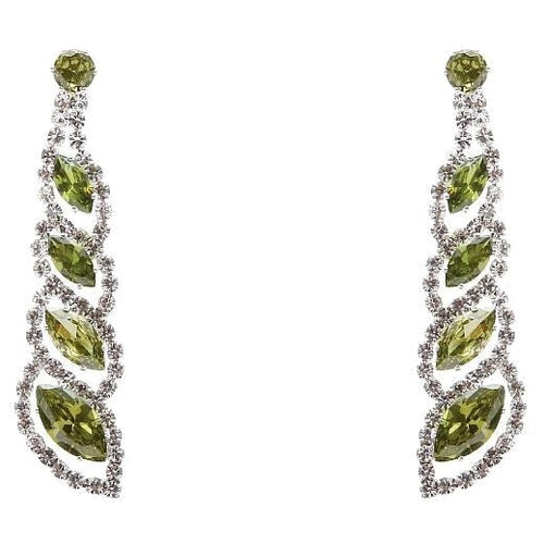 Shell Peas Dangle Rhinestone Earrings