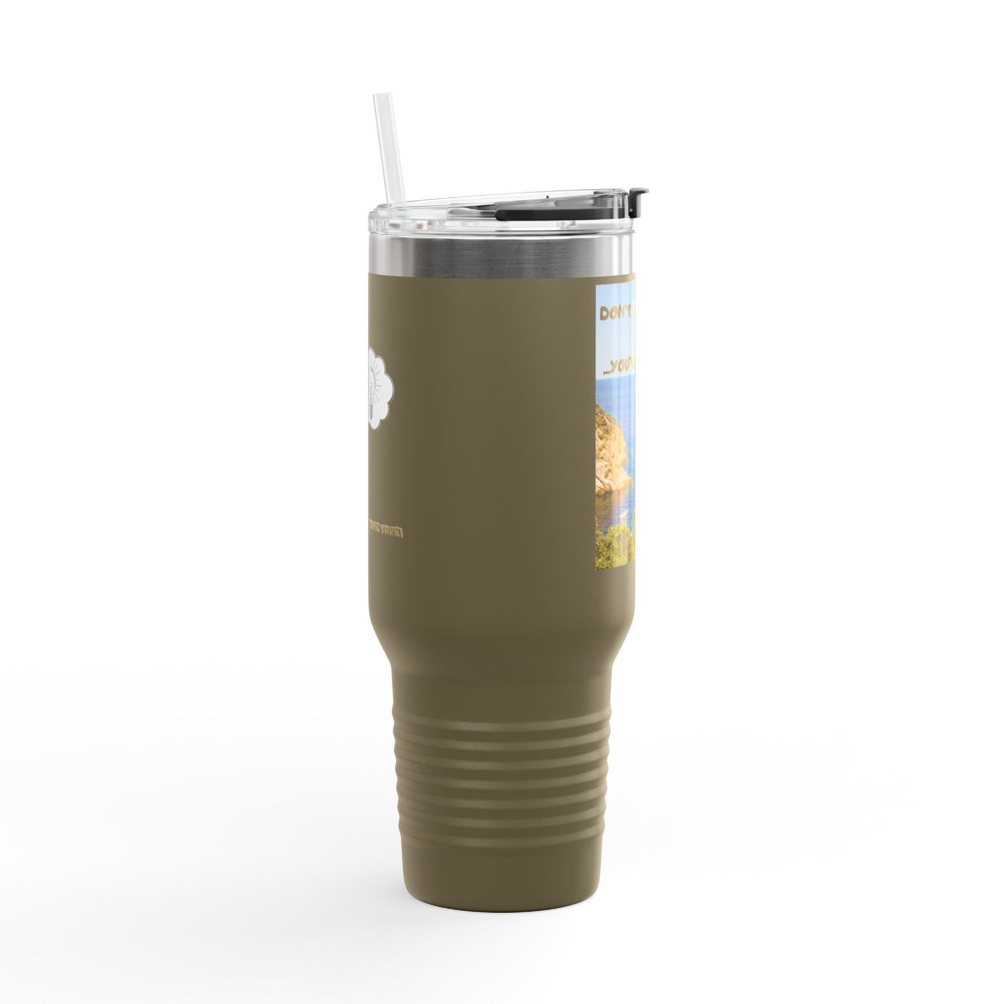Inspirational Travel Tumbler 40oz — "Don't Lose Focus, You've Got This" Scenic Insulated Mug