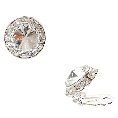 Timeless 15mm Diamond Cut Rondelle Stud Clipon