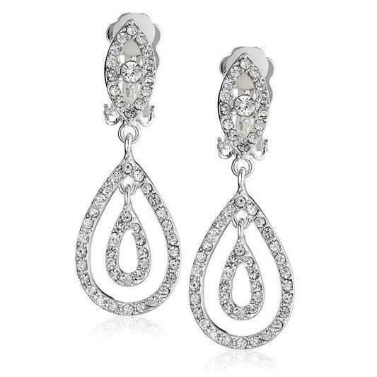 Marquise Double Pear Clipon Earrings