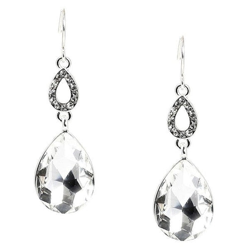 Bold Dangle Teardrop Stone Dangle Earrings