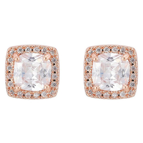 Timeless 11mm Square Cut Cubic Zirconia Stud