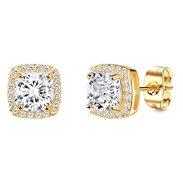 Timeless 11mm Square Cut Cubic Zirconia Stud