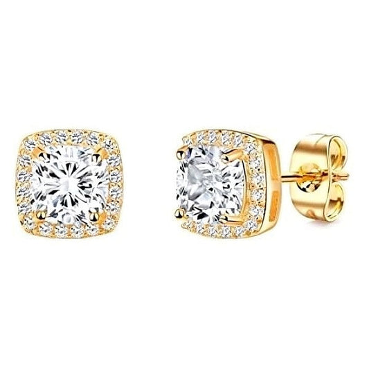Timeless 11mm Square Cut Cubic Zirconia Stud