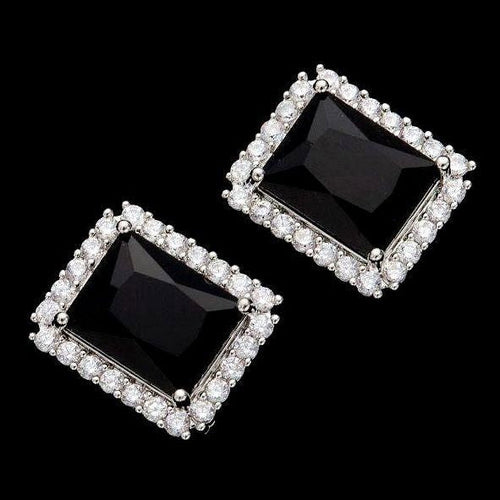 Dazzling Square Cubic Zirconia Stud Earring