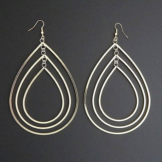 70mm 100mm Multi Size Pear Dangle Earrings