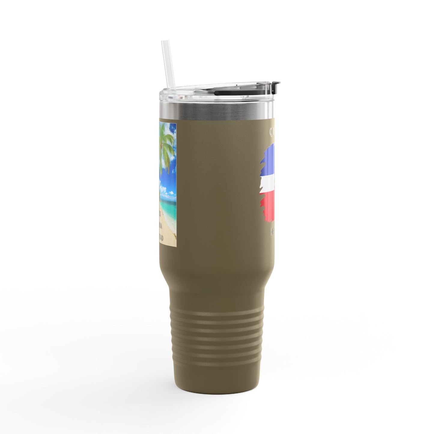Dominican Republic Insulated Travel Mug, Caribbean Travel Cup, Beach Lover Gift, Quisqueya Hermosa Thermos, Vacation Essential, Summer [...]