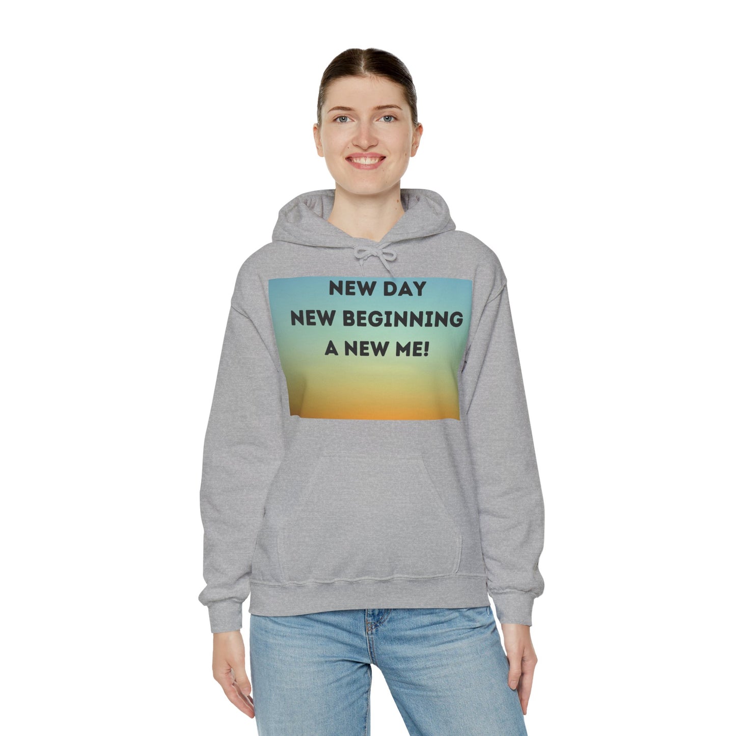 NEW DAY NEW BEGINNING A NEW ME Unisex Heavy Blend™ Hooded Sweatshirt