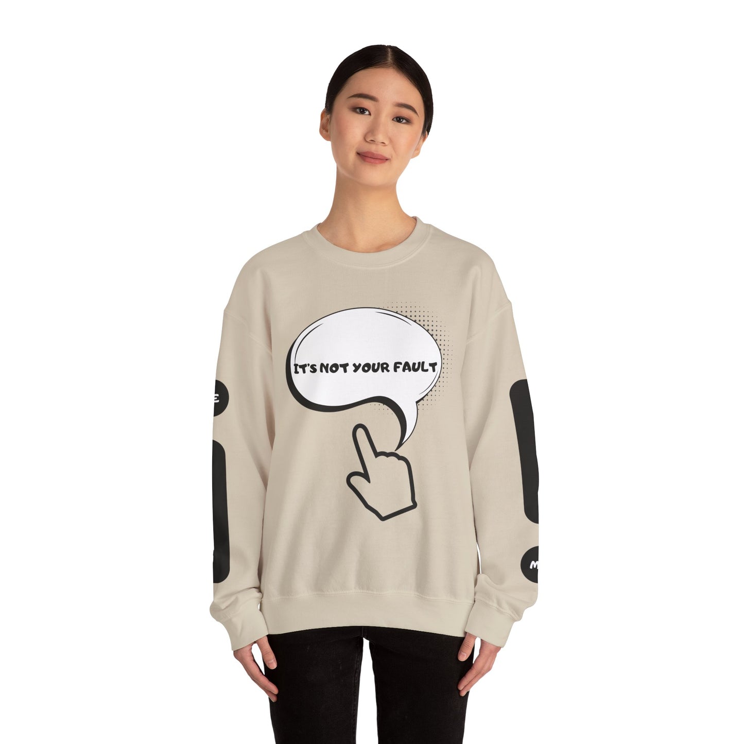 "It's Not Your Fault" Graphic Comfort Pullover