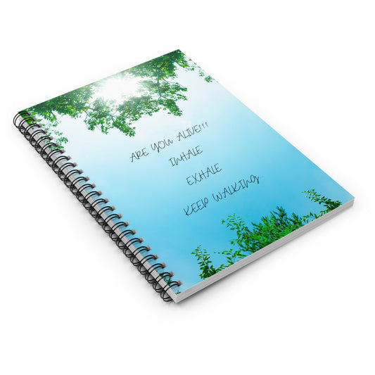 ARE YOU ALIVE Inspirational Spiral Notebook - Mindfulness Journal, Eco-Friendly, Daily Planner, Self-Care, Gift for Writers, Motivational Quotes