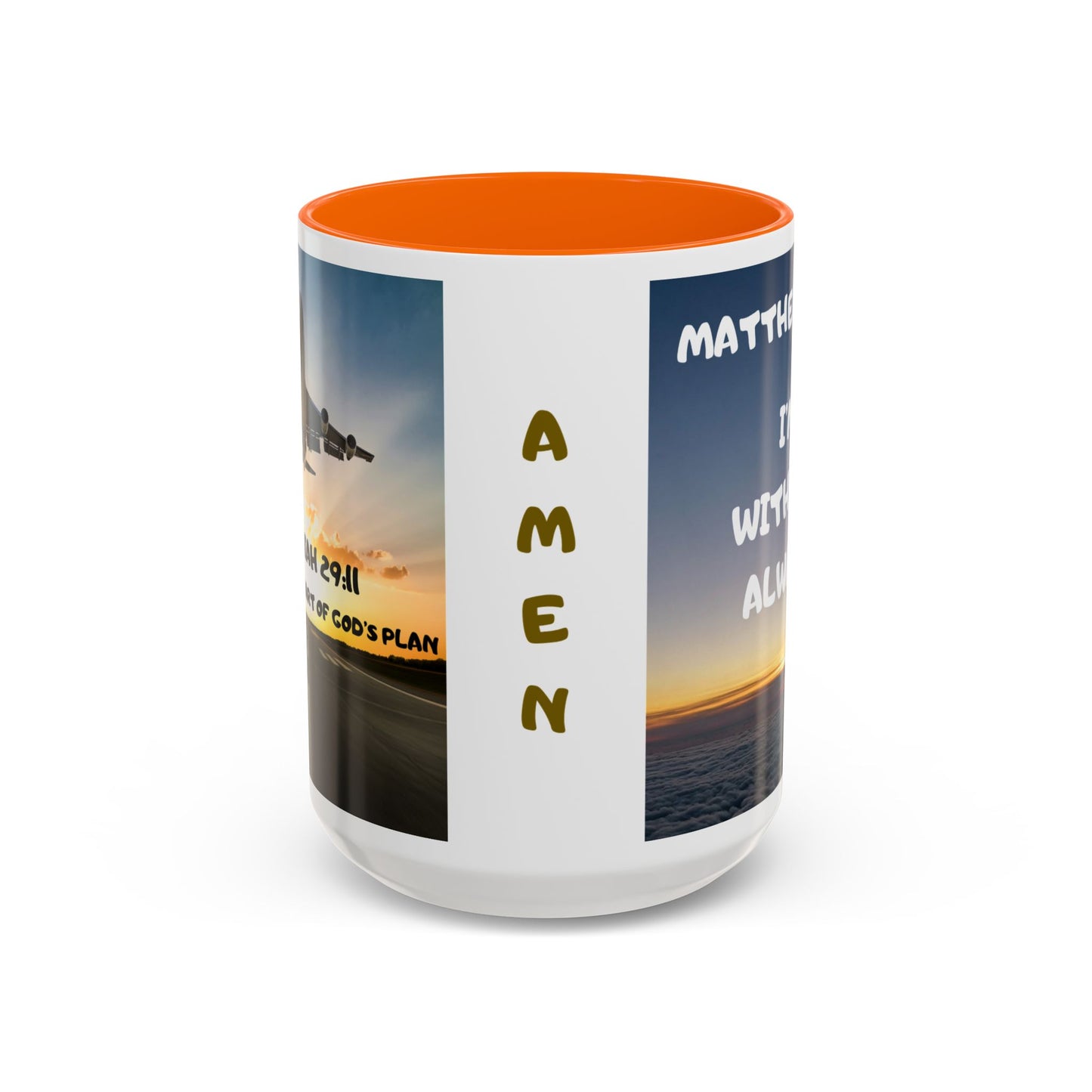Matthew 28:20 Coffee Mug – "I’m With You Always" Inspirational Christian Accent Mug
