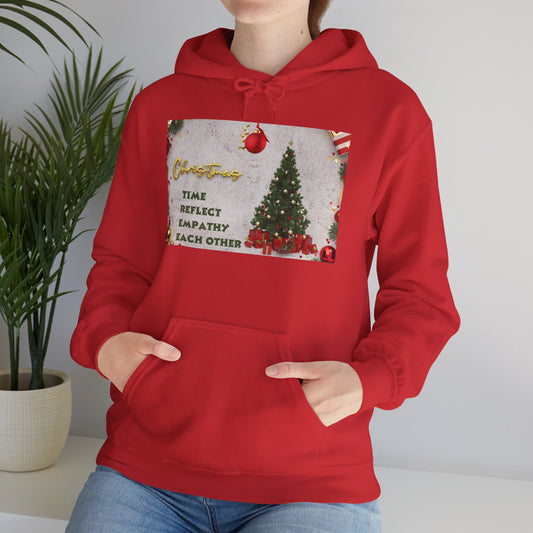 Christmas Vibe Hoodie, Festive Sweatshirt for Holiday Celebrations, Cozy Gift for Friends and Family, Unisex Winter Wear, Reflect Empathy