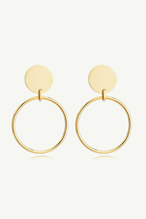 Gold-Plated Stainless Steel Drop Earrings
