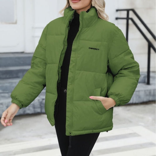 Winter Coat Women Casual Windproof Down Cotton Coat Warm Thickened