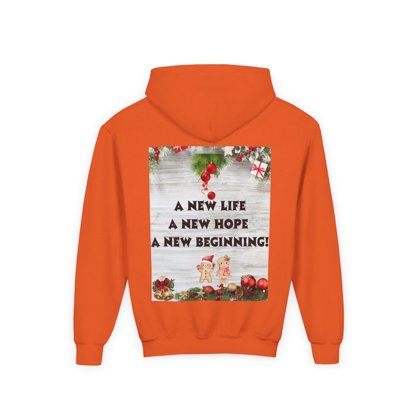 Youth Hooded Sweatshirt - Christmas Cheer, Cozy Holiday Gift, Festive Sweatshirt for Kids, Seasonal Wear, New Year Celebration
