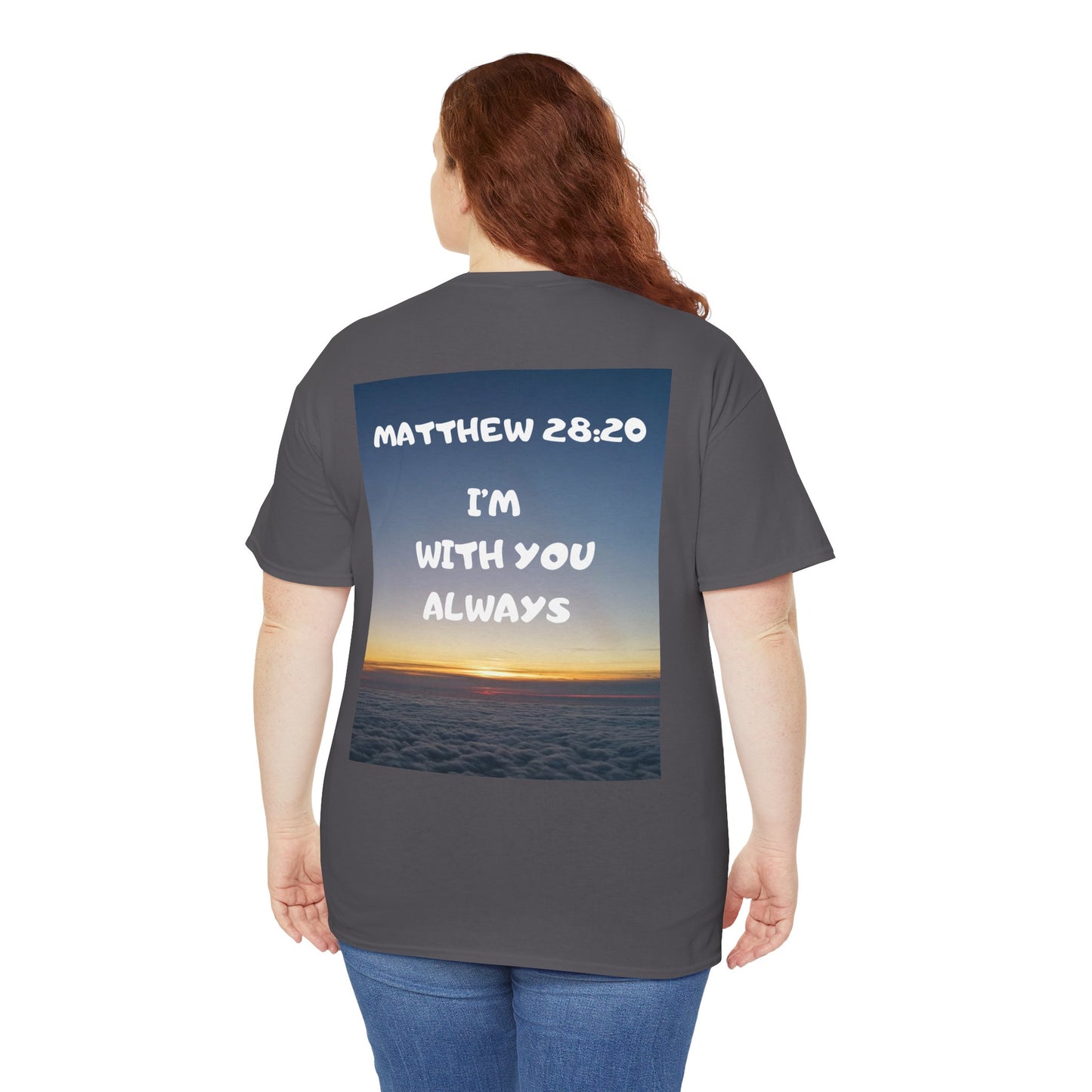 Faith Travel T‑Shirt — “Jeremiah 29:11 / Matthew 28:20” Inspirational Plane Tee