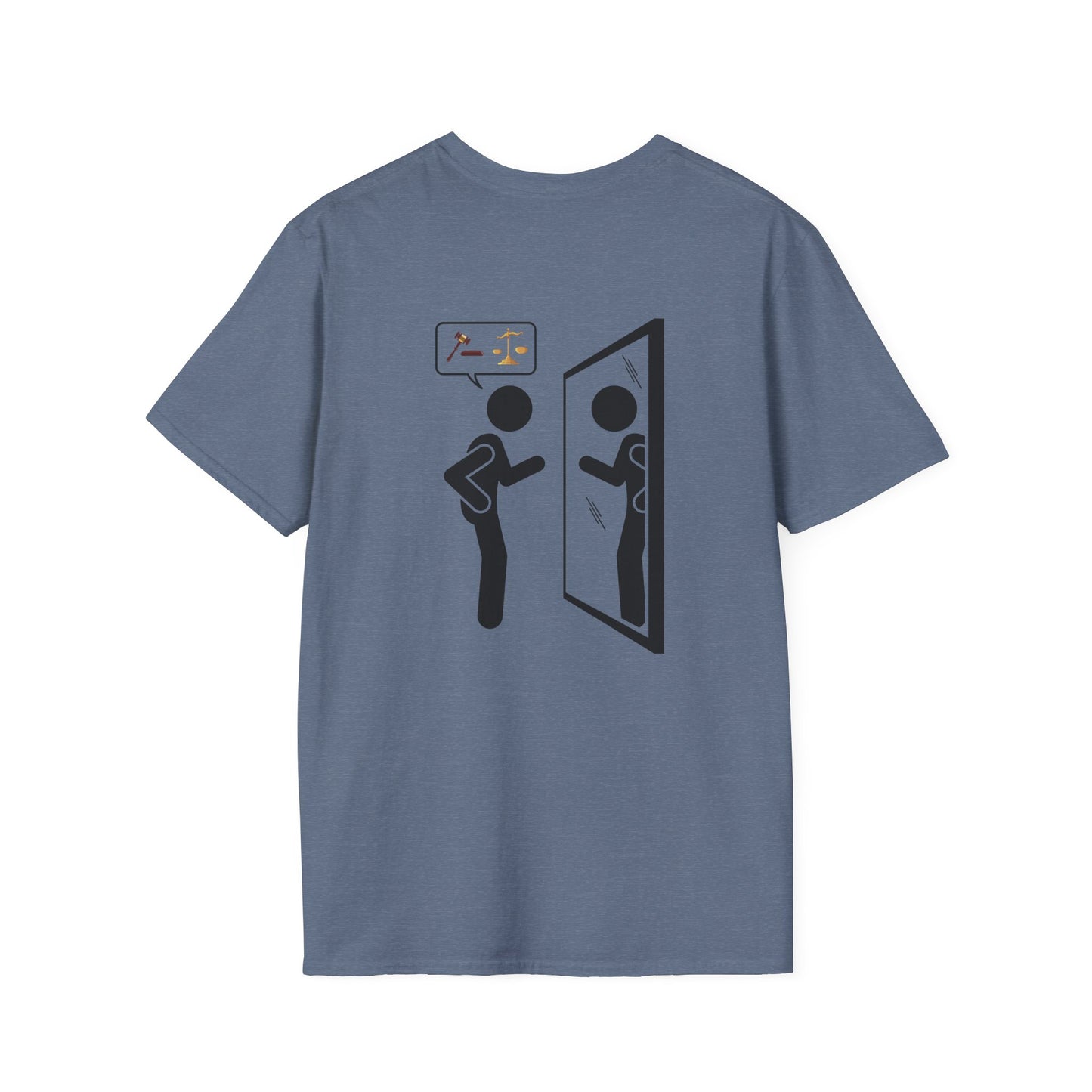 JUDGING Whimsical Unisex T-Shirt with Playful Door Design - Fun Gift for Friends, Casual Wear, Birthday Surprise, Everyday Humor, Quirky Style