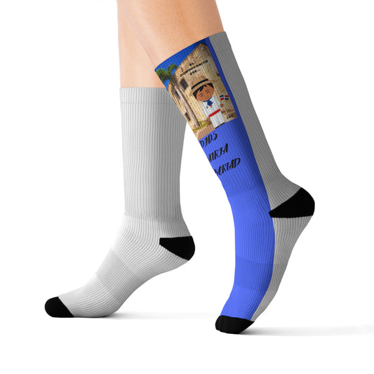 DIOS PATRIA LIBERTAD EL DOMINICANITO ESE Sublimation Socks