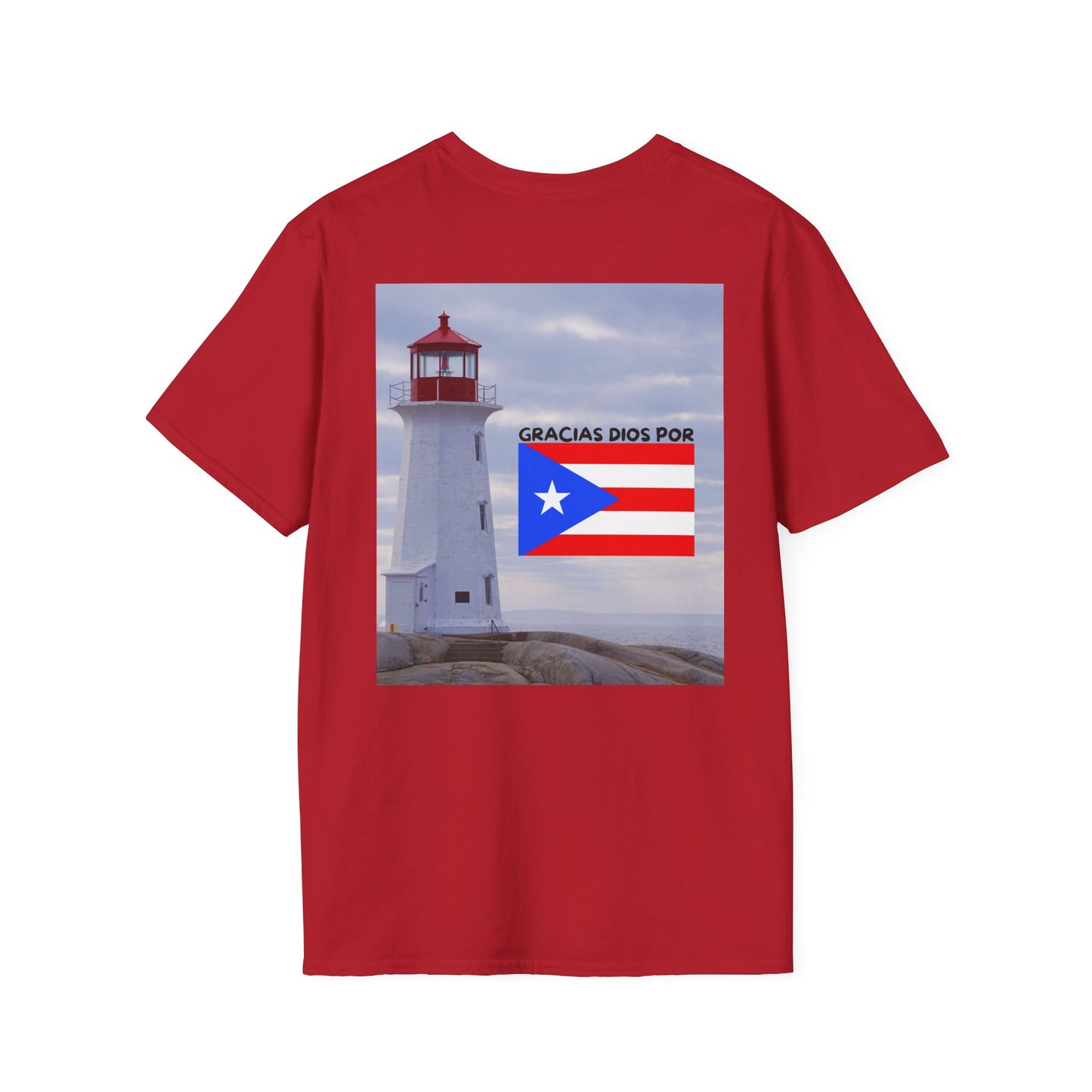 Puerto Rico Pride T-Shirt, Beach Vacation Tee, Unisex Graphic Shirt, Lighthouse Design, Caribbean Summer Wear