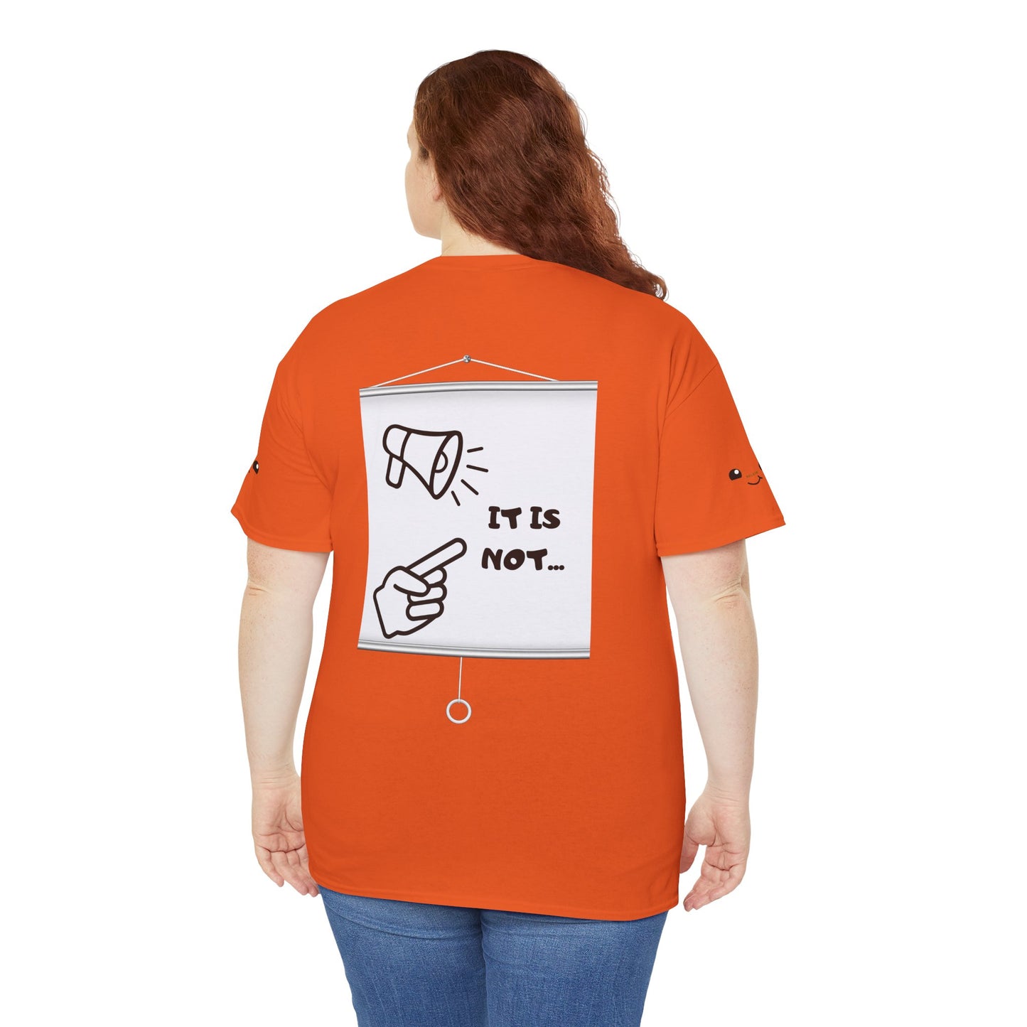 Graphic Tee — "It's Not Your Fault" Comic-Style Pointing Design