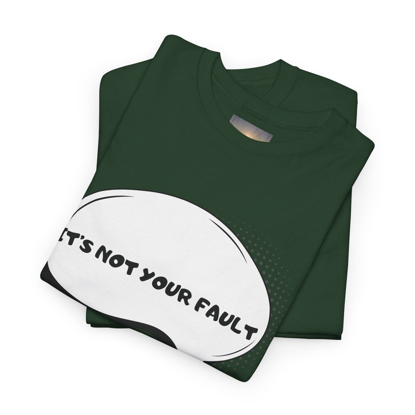 Graphic Tee — "It's Not Your Fault" Comic-Style Pointing Design