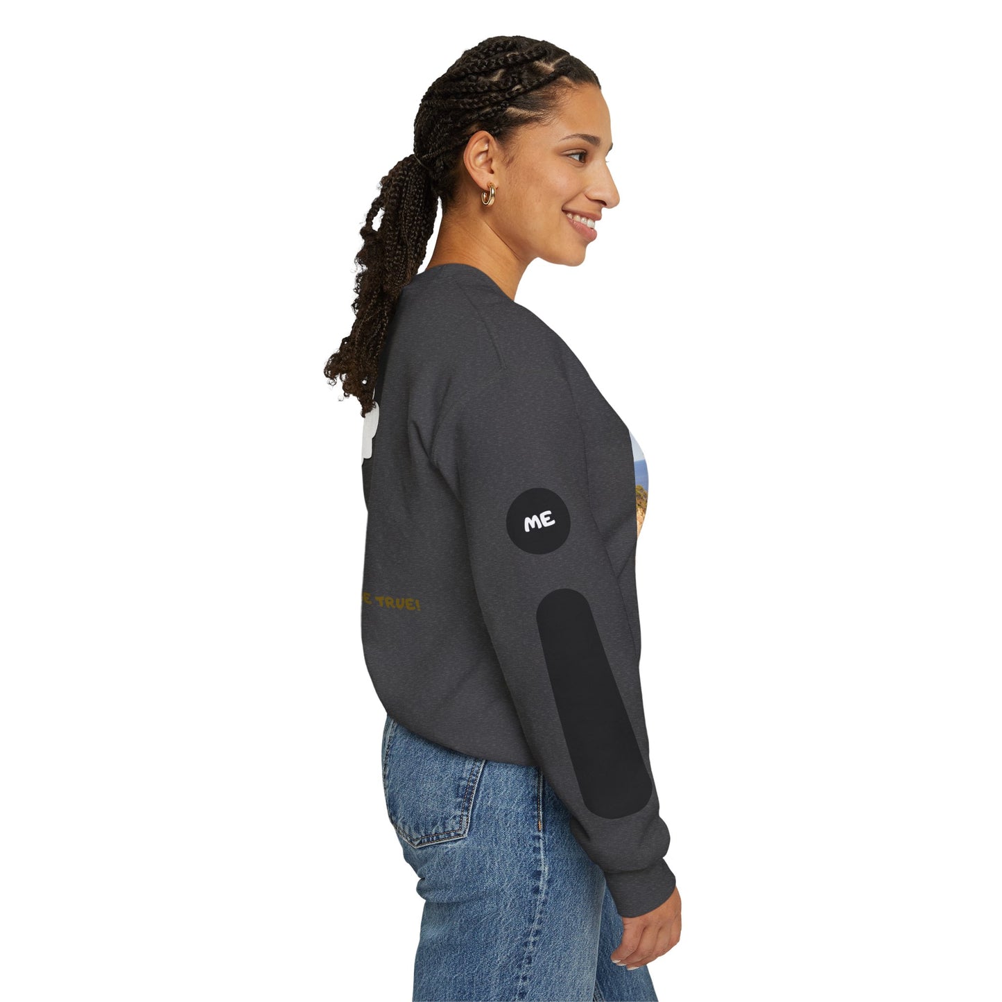 Motivational Crewneck Sweatshirt – "Don't Lose Focus… You've Got This" Scenic Design