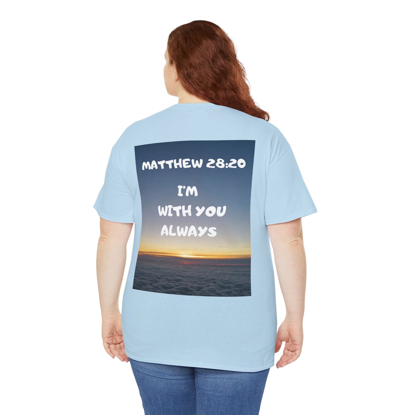 Faith Travel T‑Shirt — “Jeremiah 29:11 / Matthew 28:20” Inspirational Plane Tee
