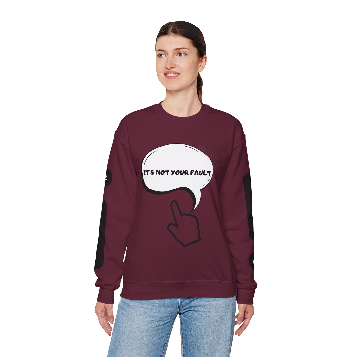 "It's Not Your Fault" Graphic Comfort Pullover