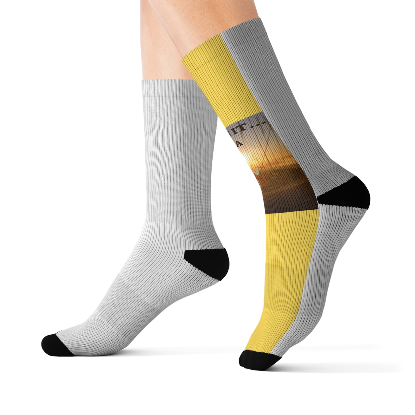 I MADE IT I'M A NEW ME Sublimation Socks