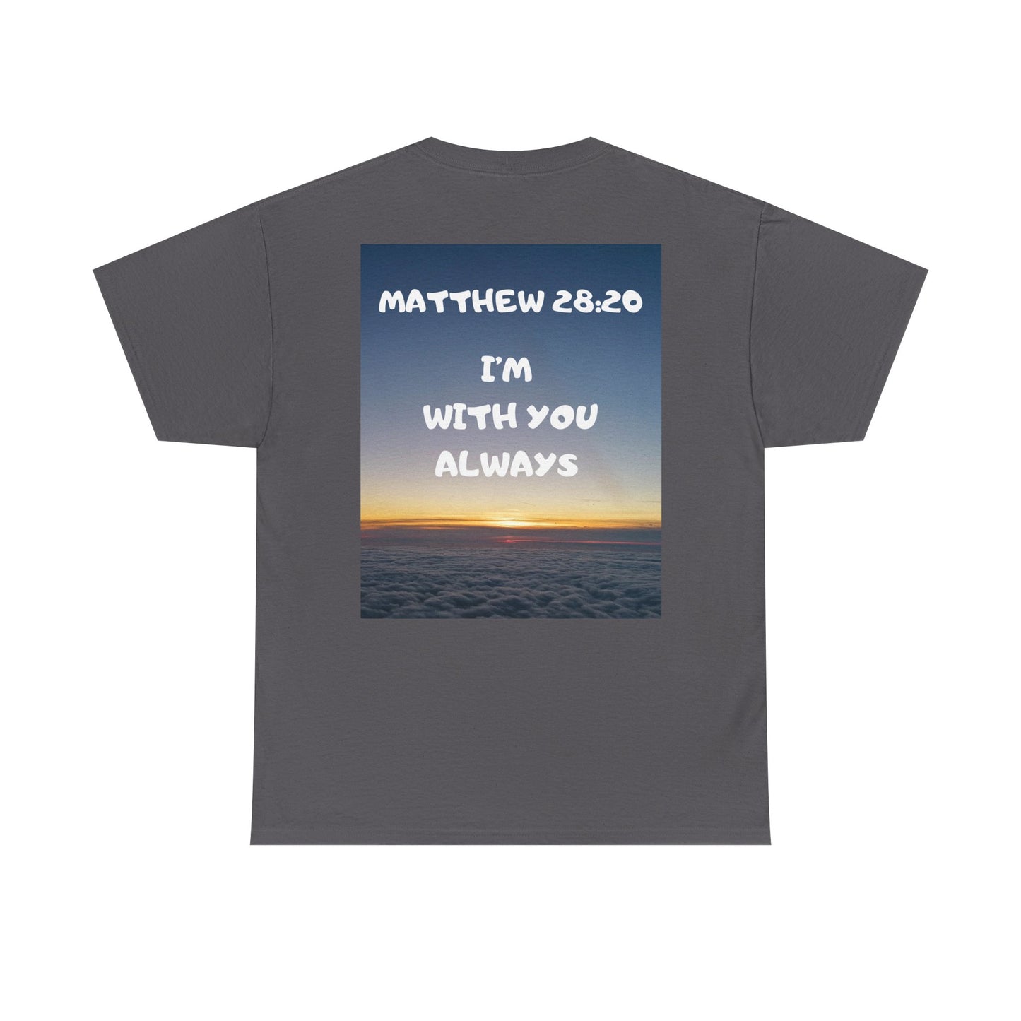 Faith Travel T‑Shirt — “Jeremiah 29:11 / Matthew 28:20” Inspirational Plane Tee