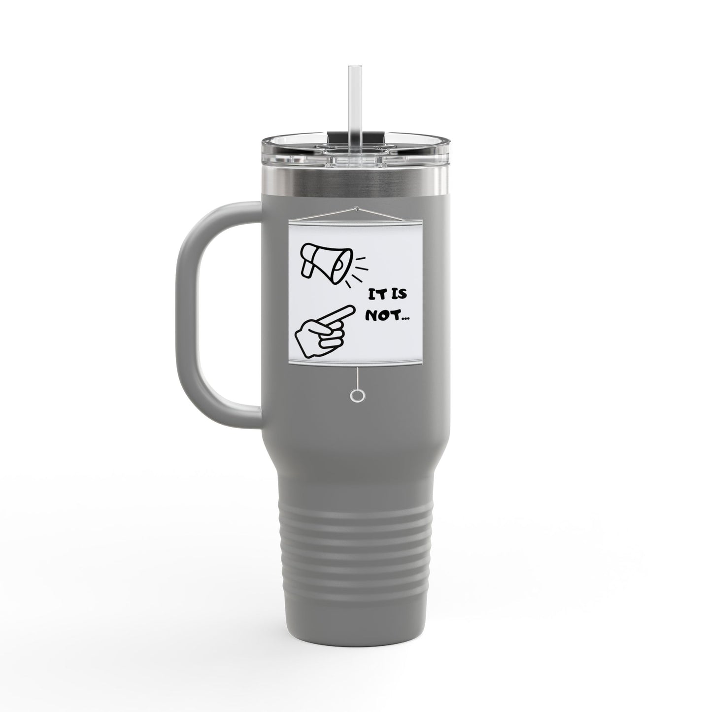 40oz Insulated Travel Mug — "It's Not Your Fault" Motivational Design