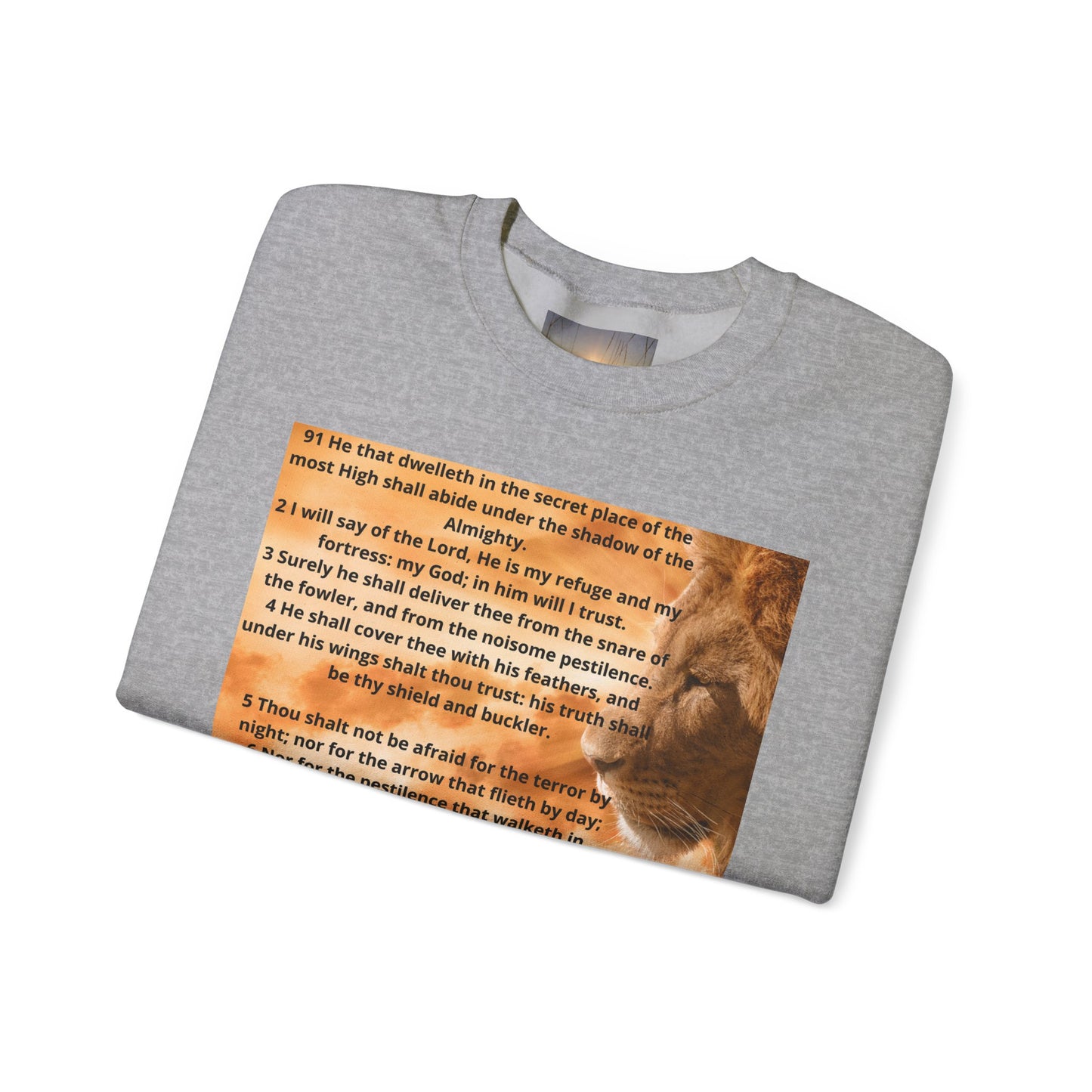 PSALM 91 Inspirational Lion Sweatshirt, Motivational Crewneck, Animal Lover Gift, Cozy Unisex Apparel, Unique Quote Sweatshirt, Gift for Nature [...]