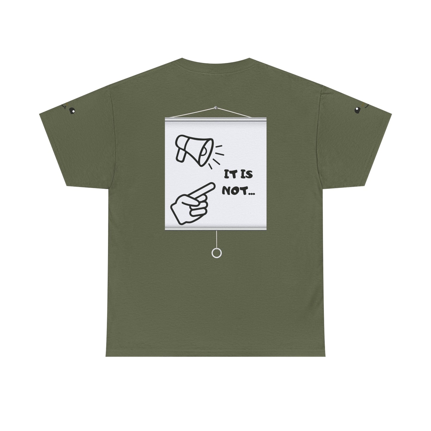 Graphic Tee — "It's Not Your Fault" Comic-Style Pointing Design