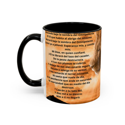 SALMO 91 Inspirational Coffee Mug, Motivational Mug, Gift for Coffee Lovers, Cozy Morning Vibes, Religious Gift