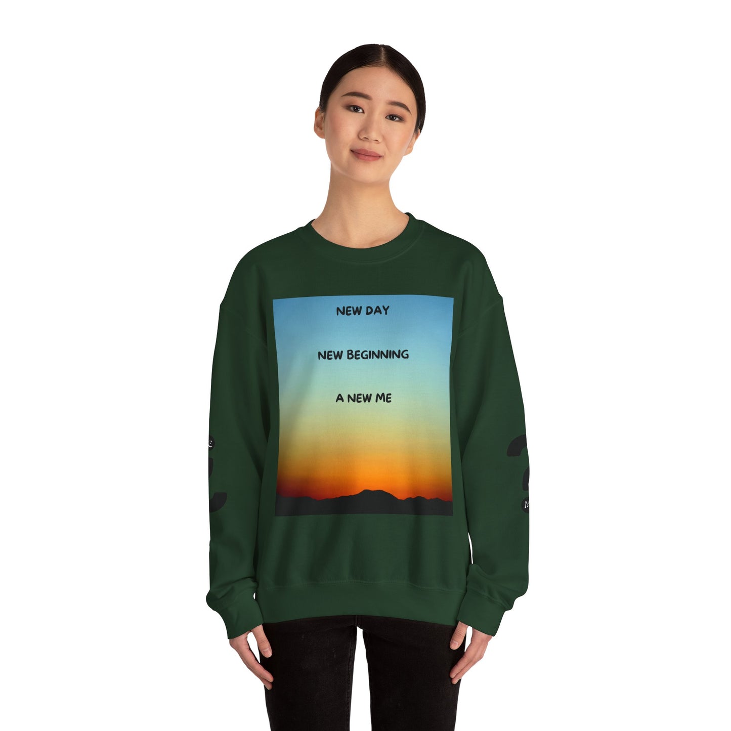 NEW DAY NEW BEGINNING A NEW ME Crewneck Sweatshirt - New Day, New Beginning, A New Me, Motivational Apparel, Cozy Gift for Her, Affirmation Sweater, [...]