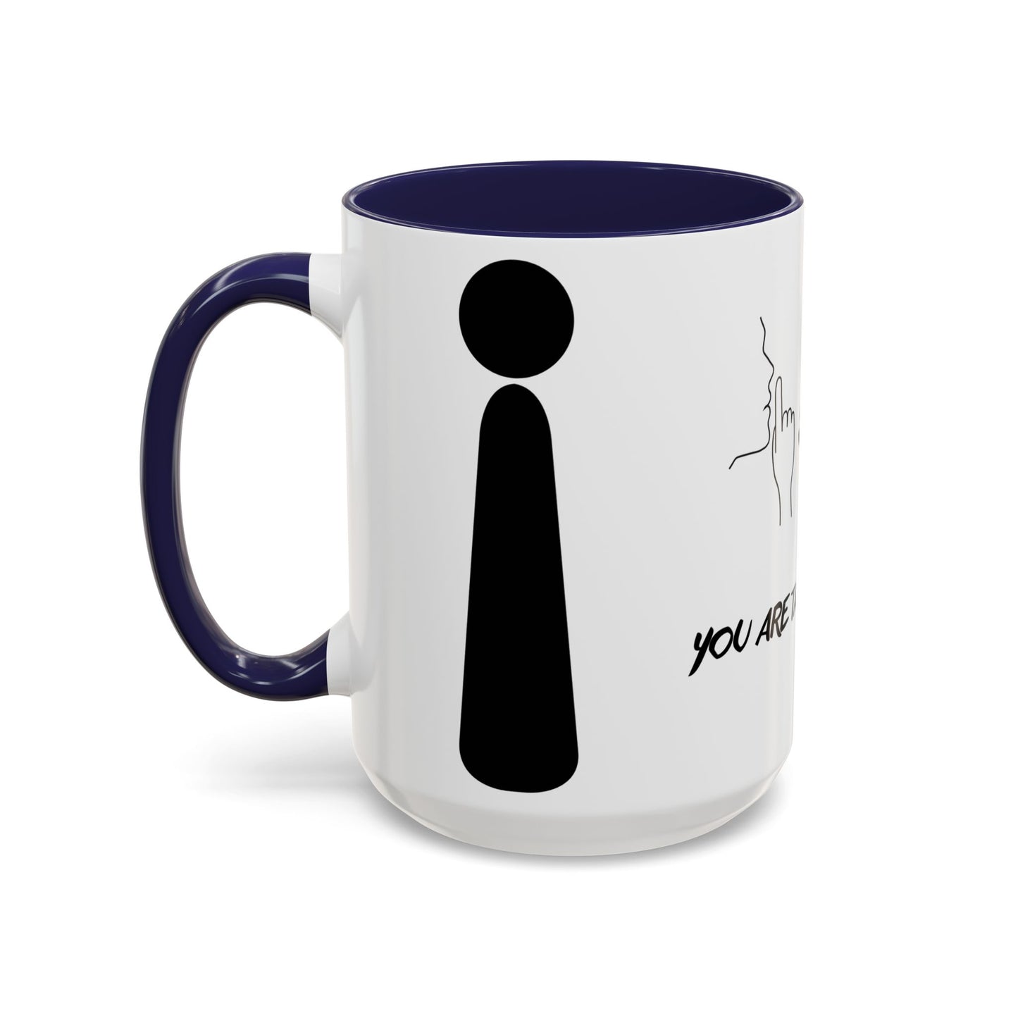 Funny Shhh Coffee Mug, Gift for Friends, Office Humor Cup, Black Accent Mug, Tea Lover's Present