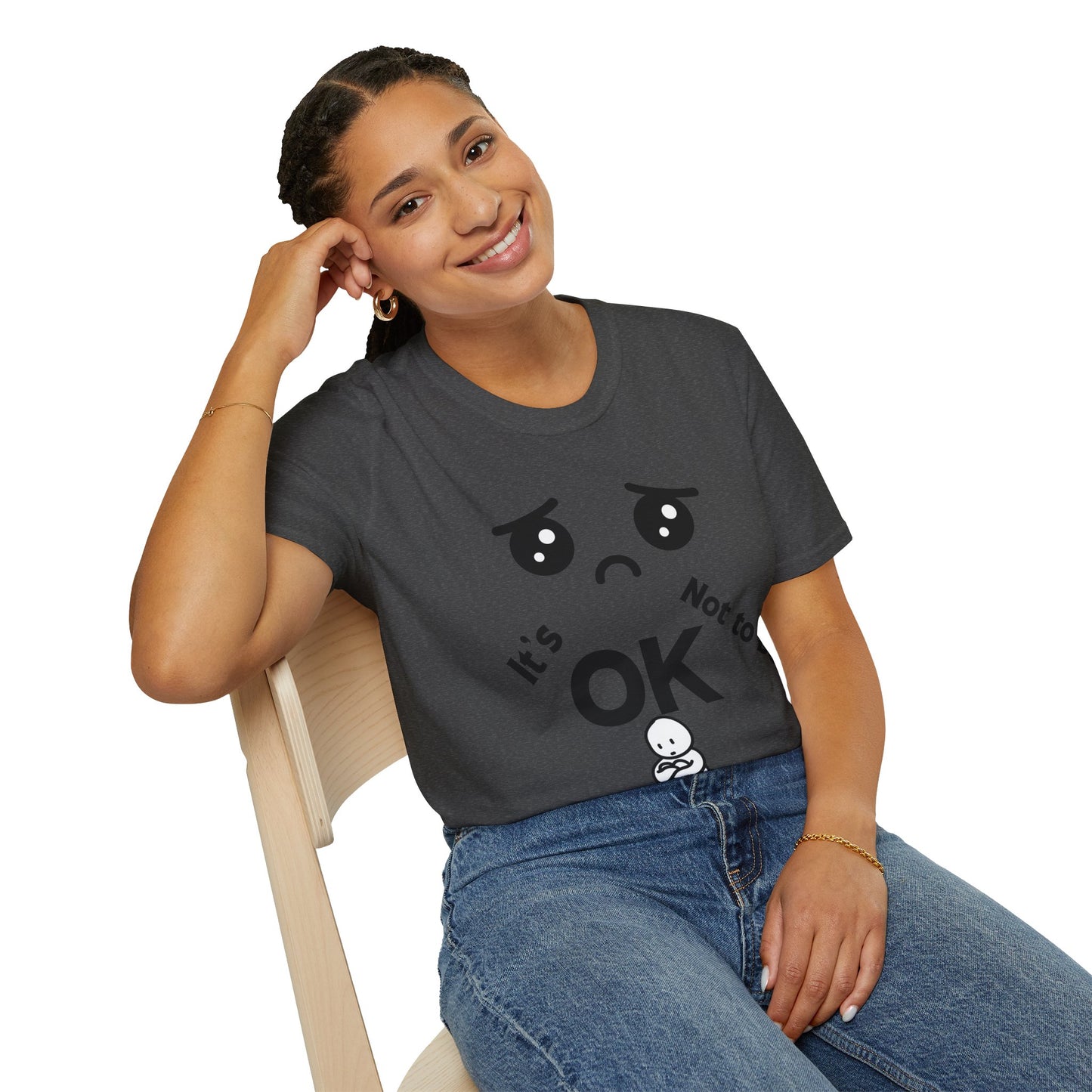 IT'S OK Emotional Support Unisex T-Shirt, Inspirational Tee, Self-Care Shirt, Mental Health Awareness, Gift for Friends, Motivational Apparel, [...]