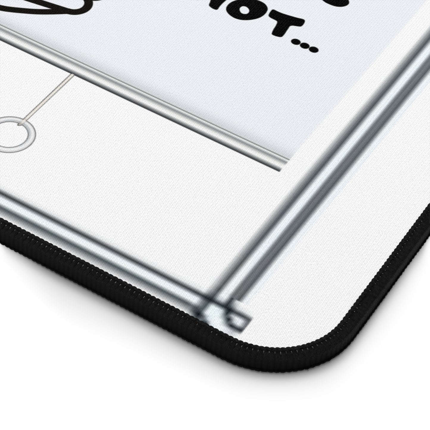 Desk Mat — Minimalist Comic Speech Bubble "It's Not Your Fault" Motivational Mouse Pad