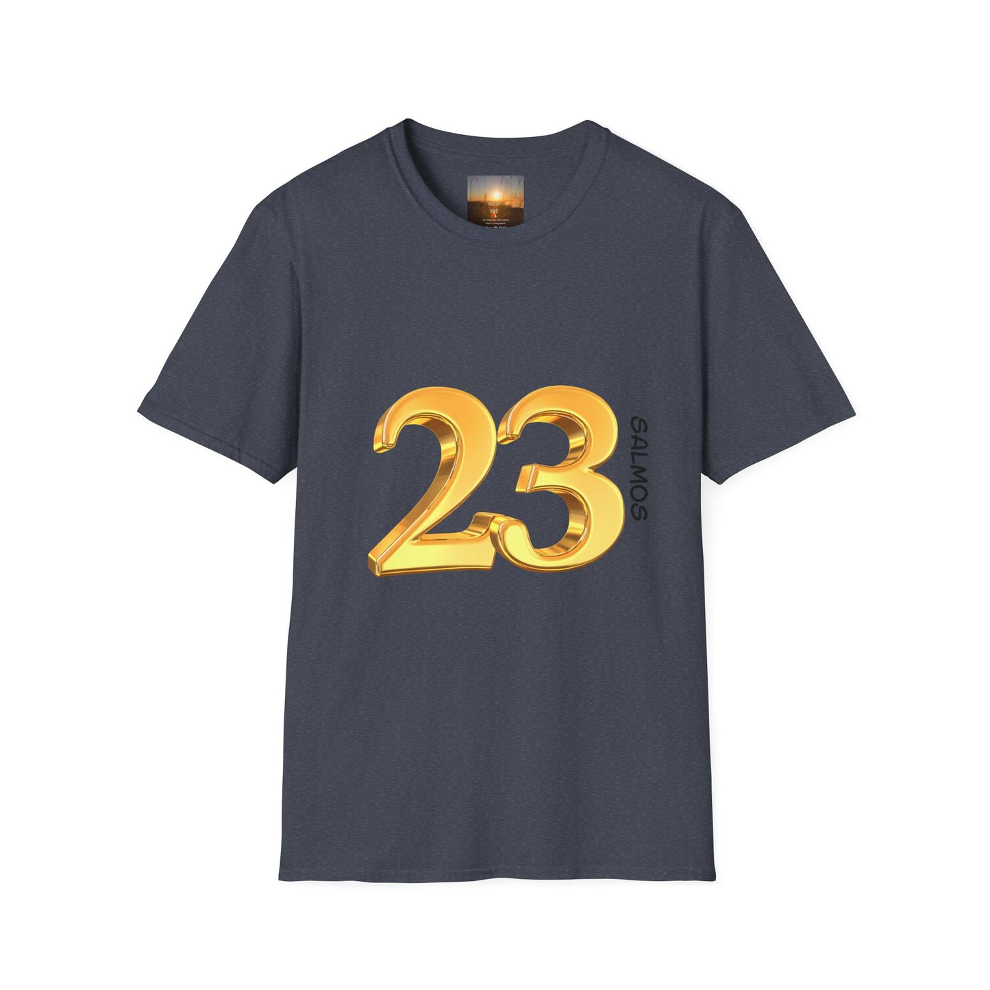 SALMOS 23 Inspirational Unisex T-Shirt with Psalm 23 Design, Motivational Gift for Friends, Faith-Based Apparel, Religious Shirt, Casual Wear