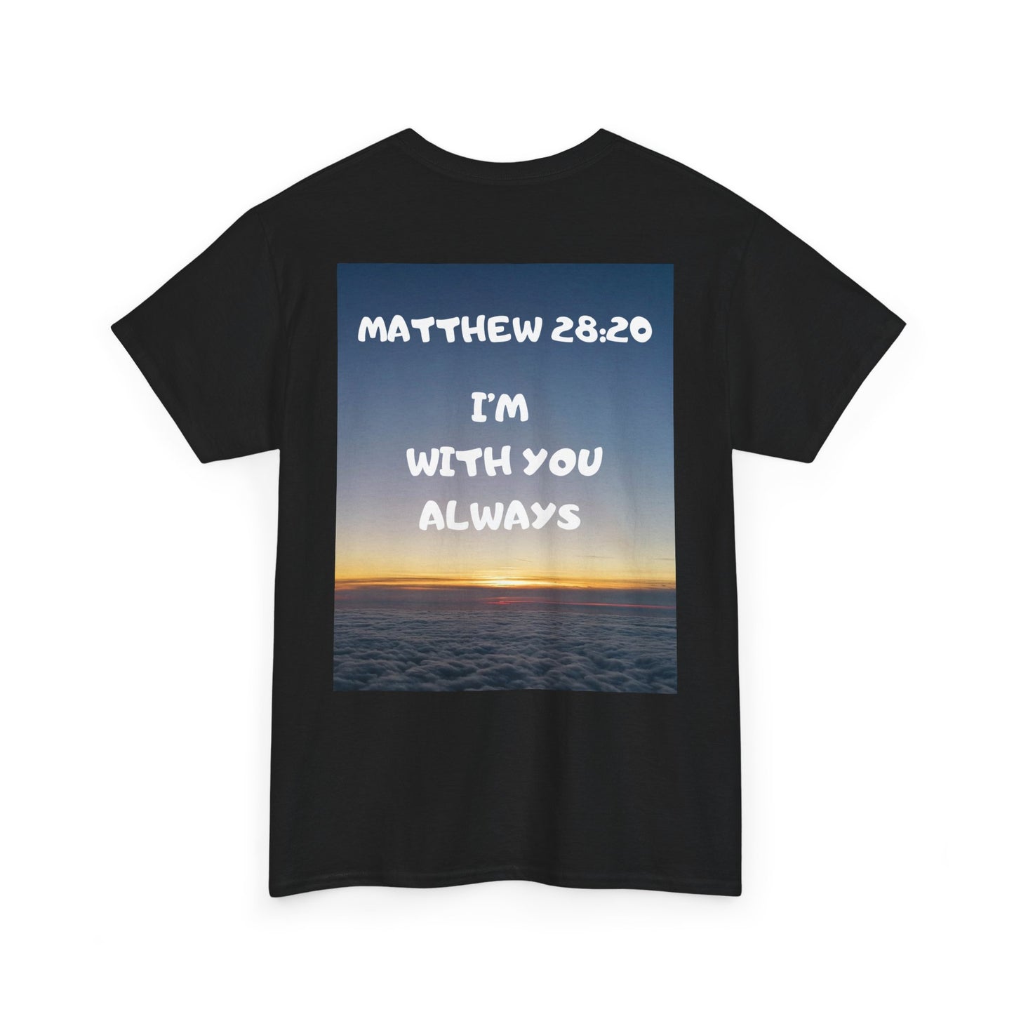 Faith Travel T‑Shirt — “Jeremiah 29:11 / Matthew 28:20” Inspirational Plane Tee