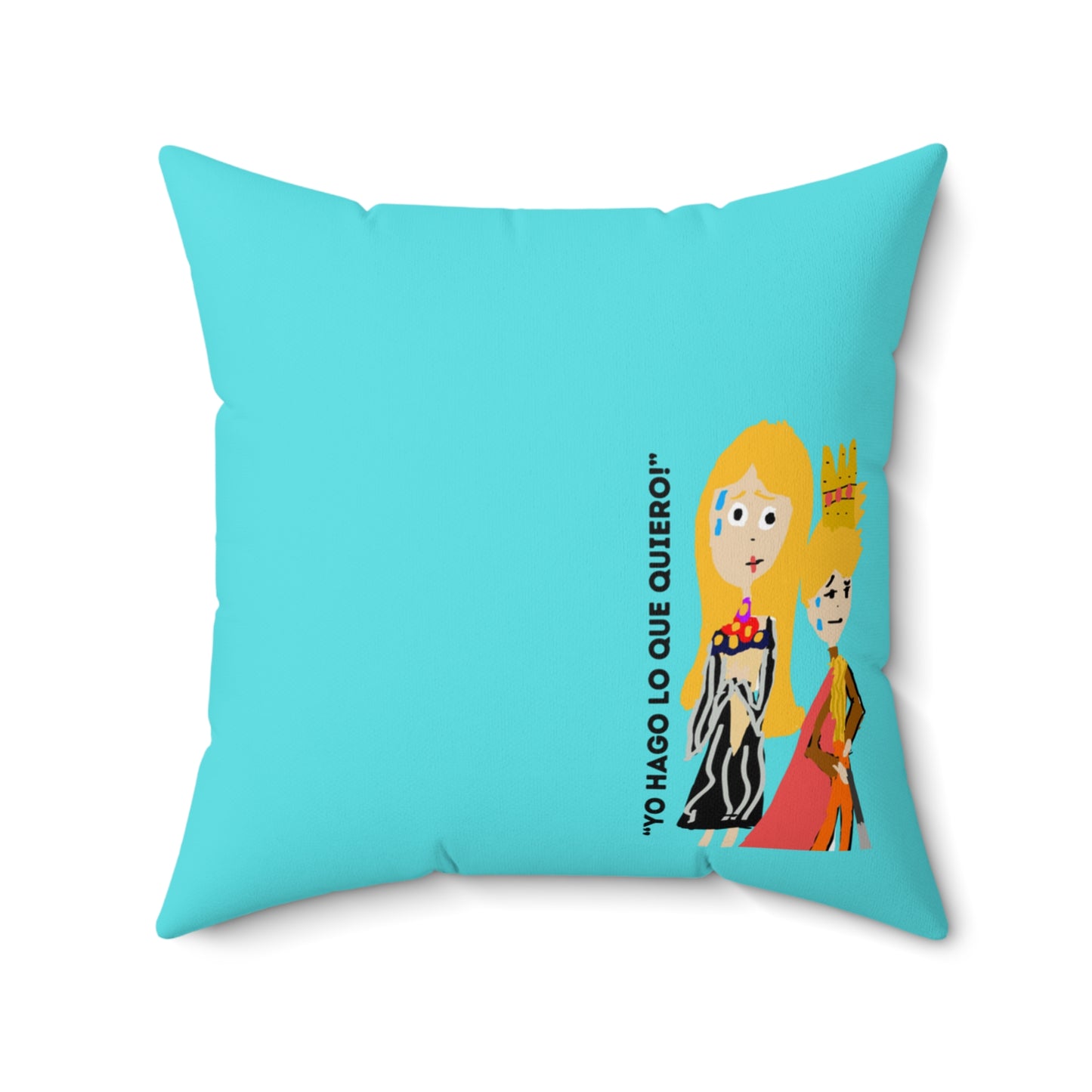 YO HAGO LO QUE QUIERO ISAAC IDYER ARTS DESINGS Spun Polyester Square Pillow