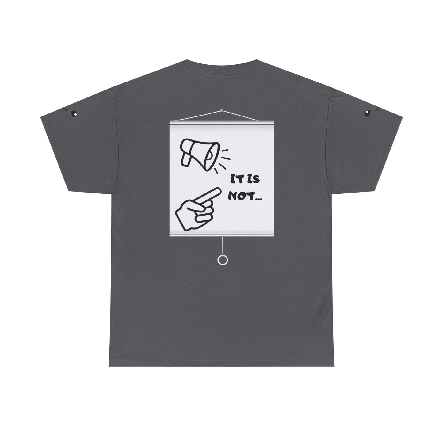 Graphic Tee — "It's Not Your Fault" Comic-Style Pointing Design