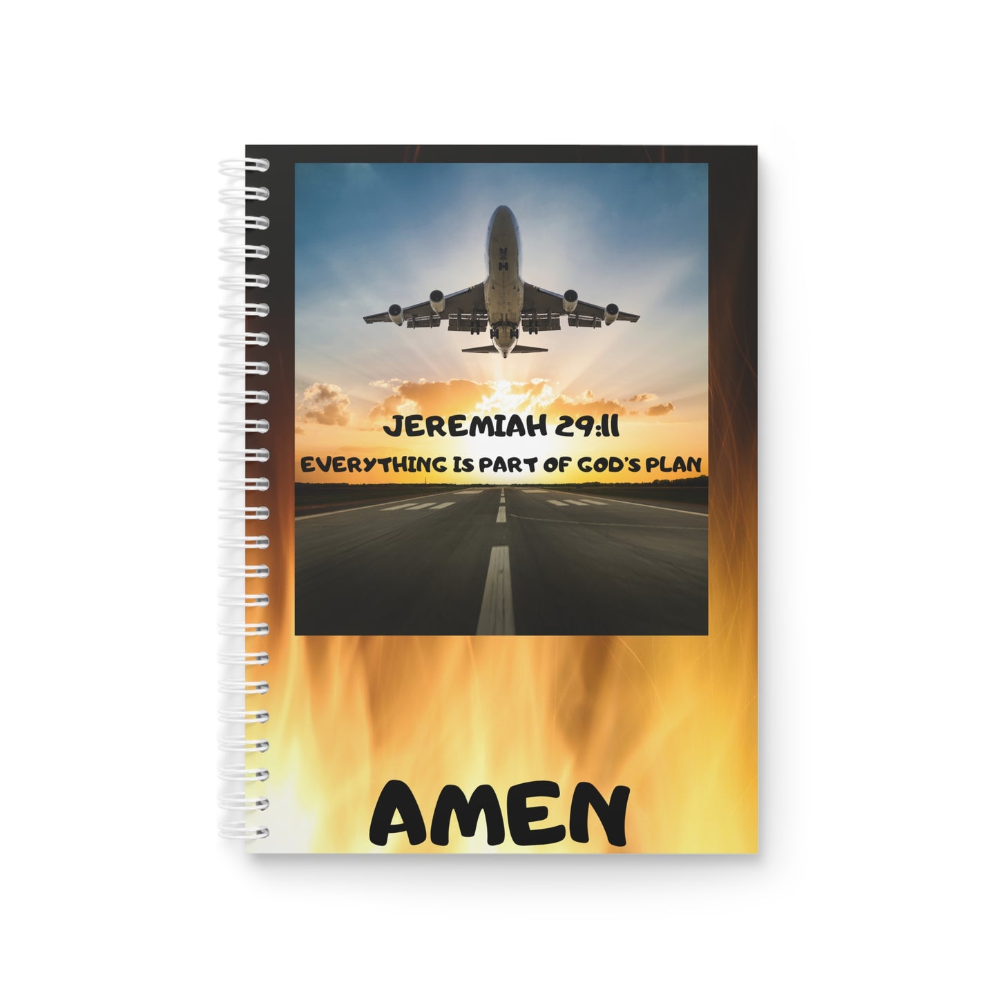 "I'm With You Always" / Jeremiah 29:11 Inspirational JournalFaith Travel Spiral Notebook