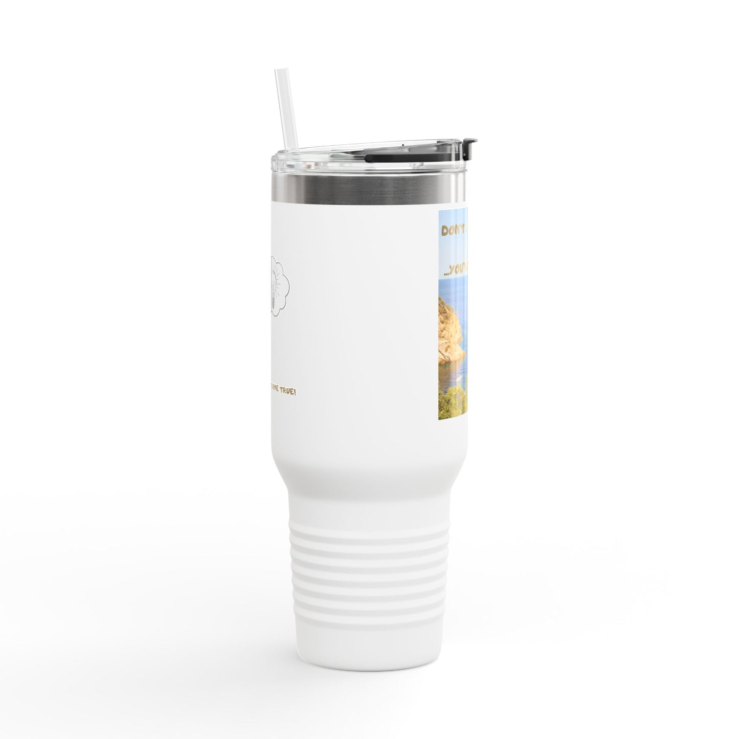 Inspirational Travel Tumbler 40oz — "Don't Lose Focus, You've Got This" Scenic Insulated Mug