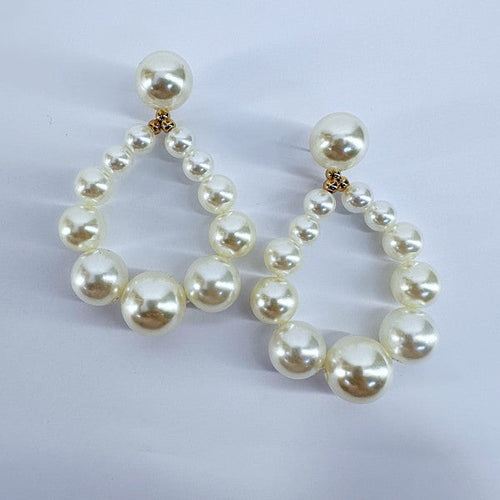 Drop Dangle Pearl in Teardrop shape Earrings