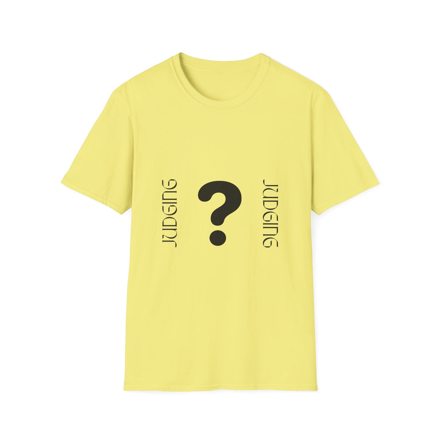 JUDGING Whimsical Unisex T-Shirt with Playful Door Design - Fun Gift for Friends, Casual Wear, Birthday Surprise, Everyday Humor, Quirky Style