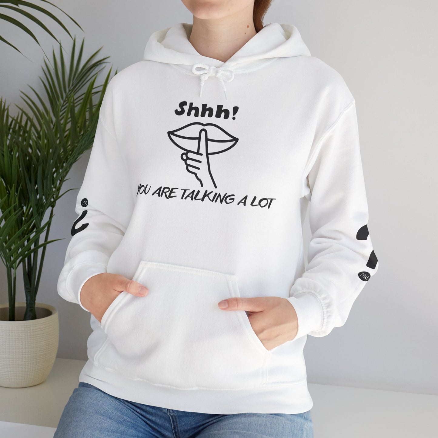 Shhh! Funny Unisex Hooded Sweatshirt, Cozy Hoodie for Introverts, Ideal Gift for Friends and Family, Perfect for Casual Wear, [...]