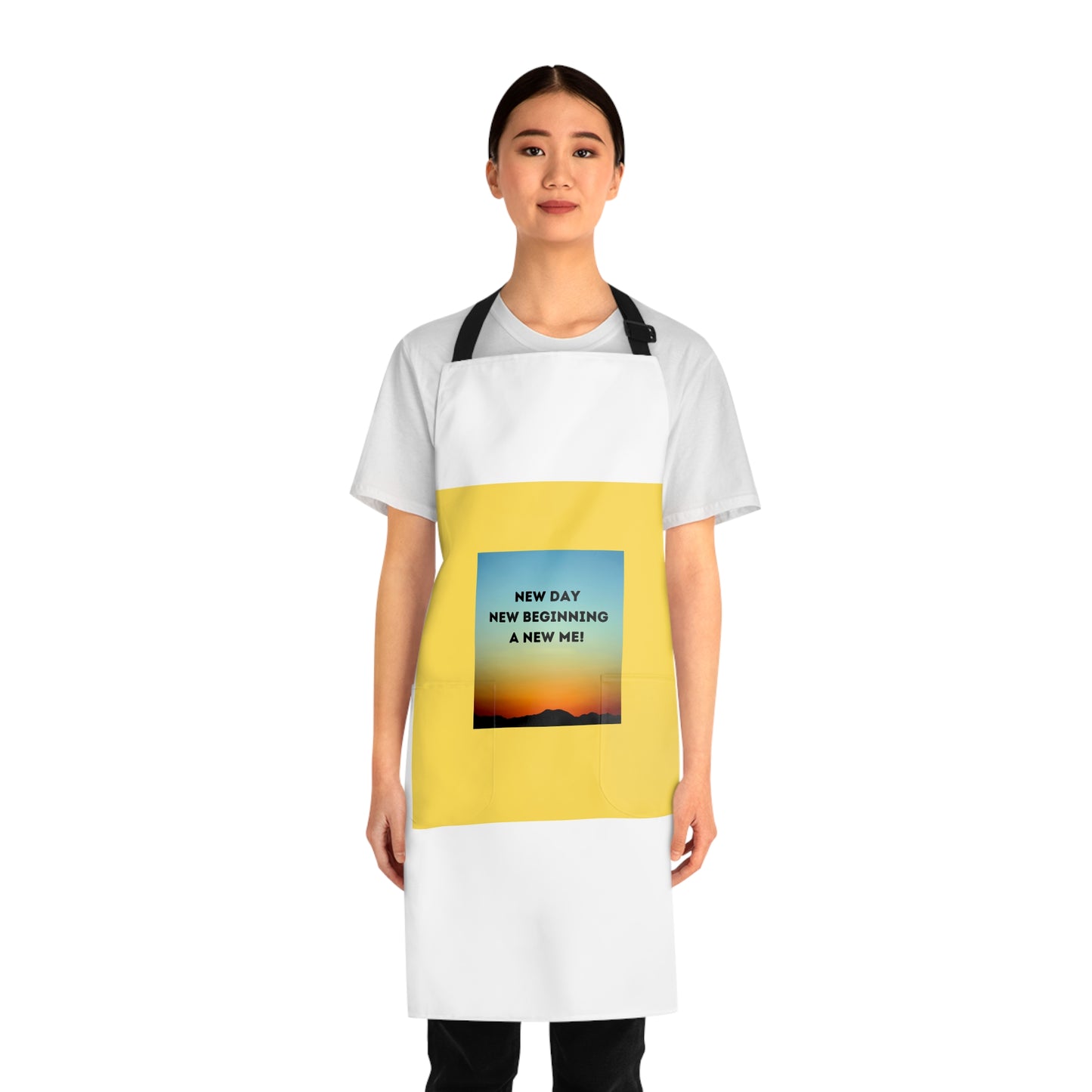 NEW DAY NEW BEGINNING A NEW ME Apron (AOP)