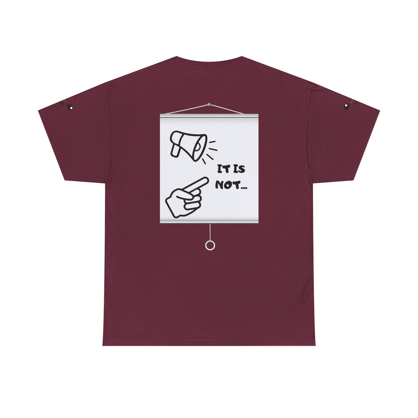 Graphic Tee — "It's Not Your Fault" Comic-Style Pointing Design