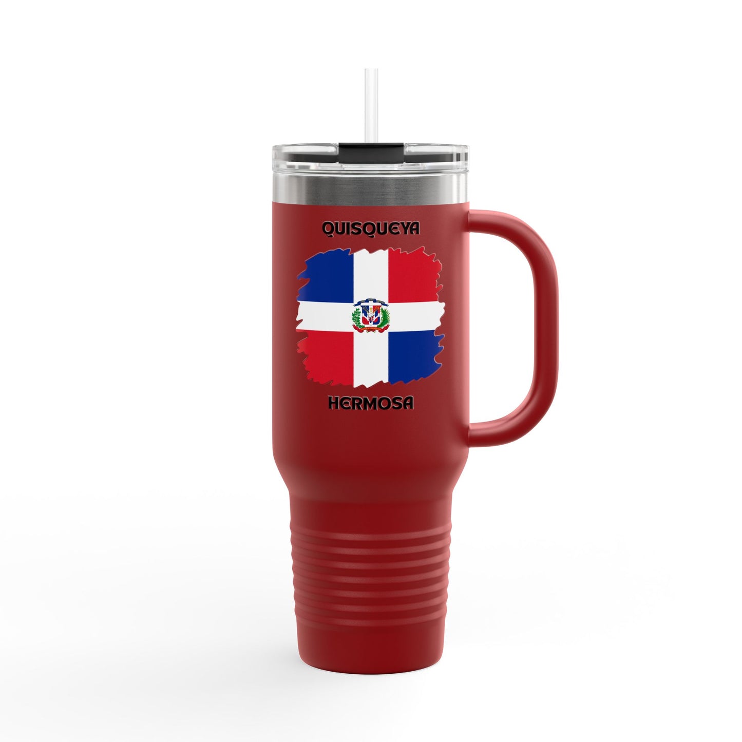 Dominican Republic Insulated Travel Mug, Caribbean Travel Cup, Beach Lover Gift, Quisqueya Hermosa Thermos, Vacation Essential, Summer [...]